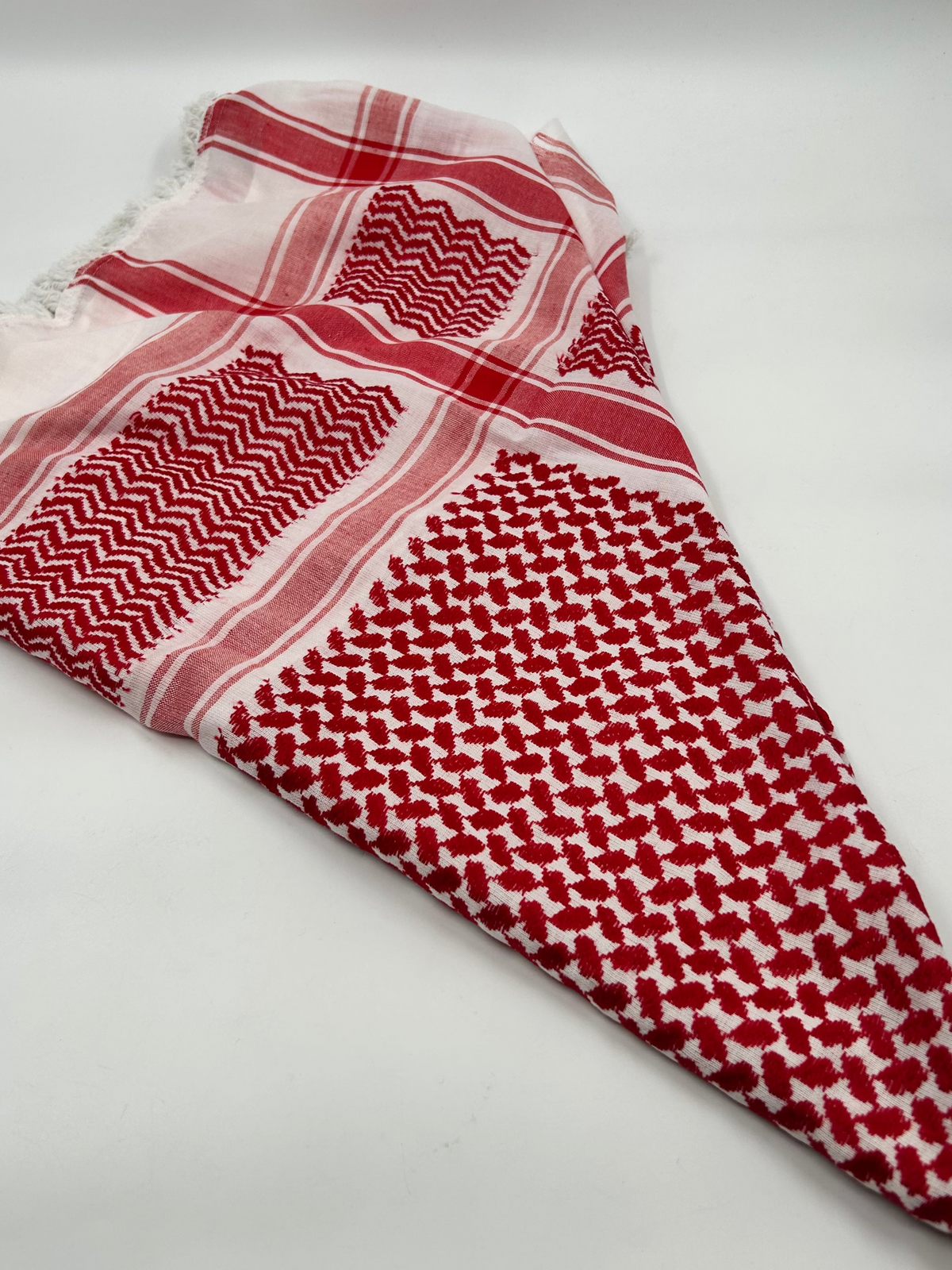 Authentieke Hirbawi kuffiyeh - rood/wit