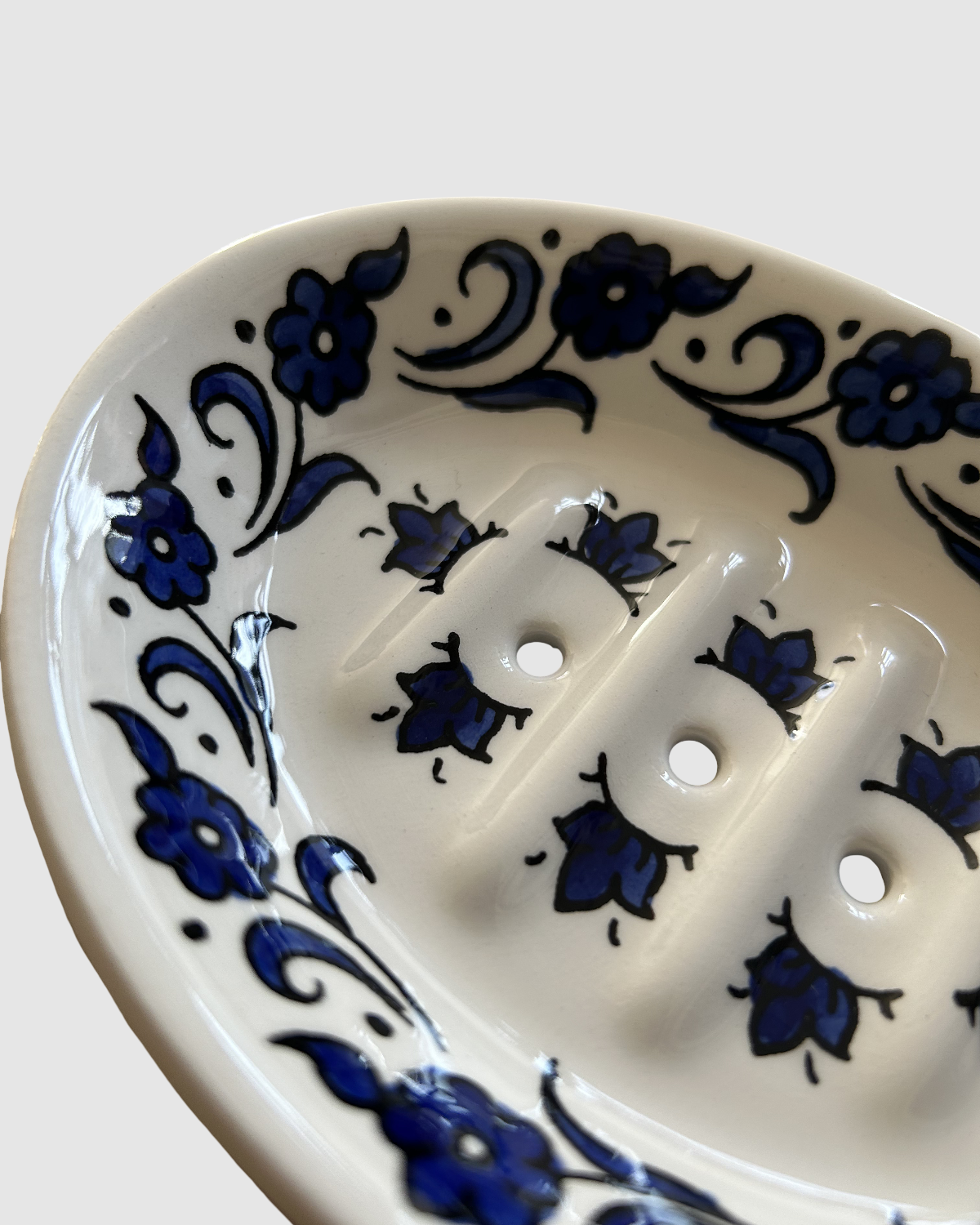 Soap Dispenser Blue Flower