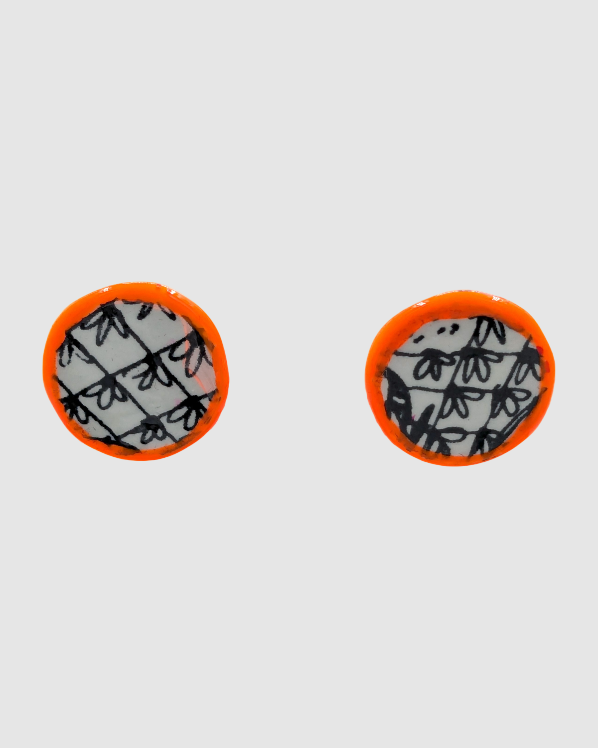 Handmade earrings made of Palestinian ceramics - D