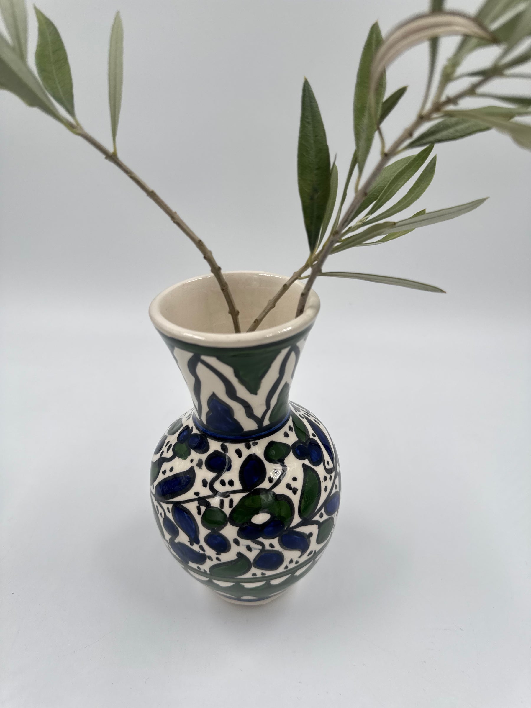 Al Khalil Vase, Dunkelgrün, 18 cm