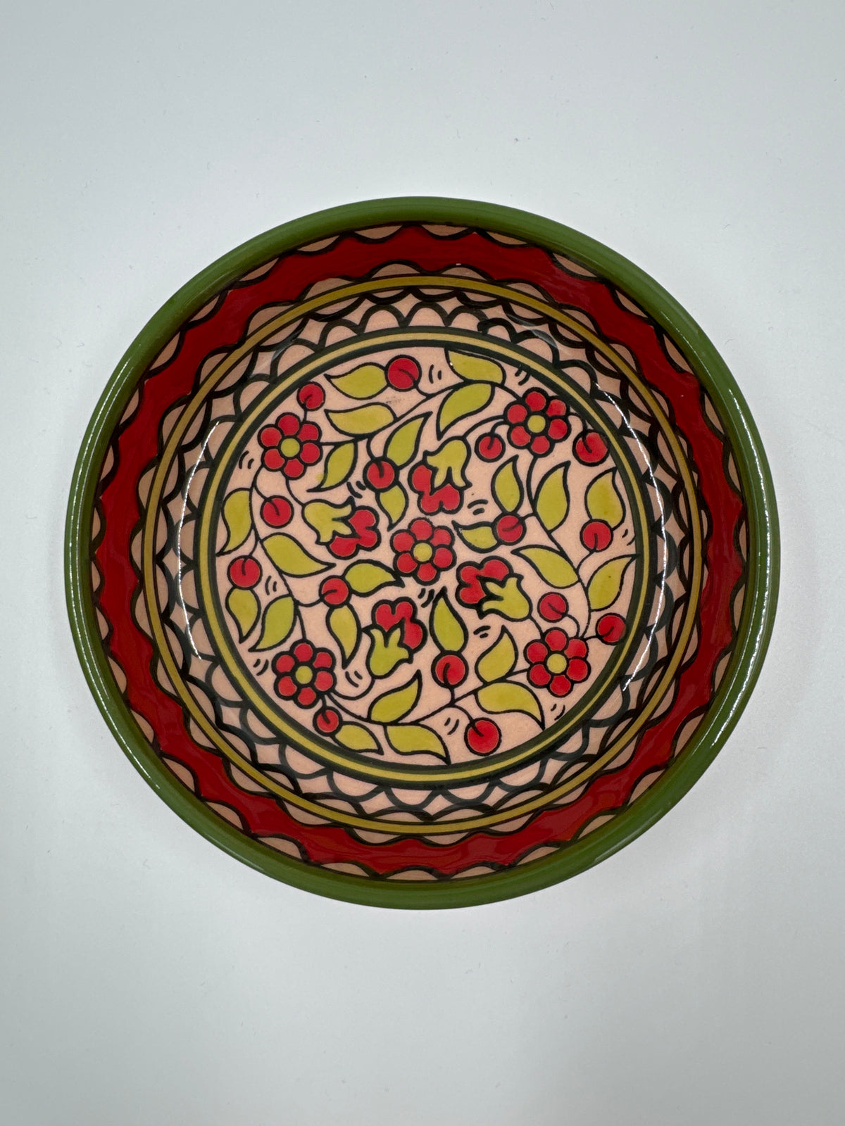 Al-Khalil Tray Green & Red (Light) 15 cm