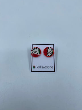 Handmade Al-khalil earrings, red 16 mm