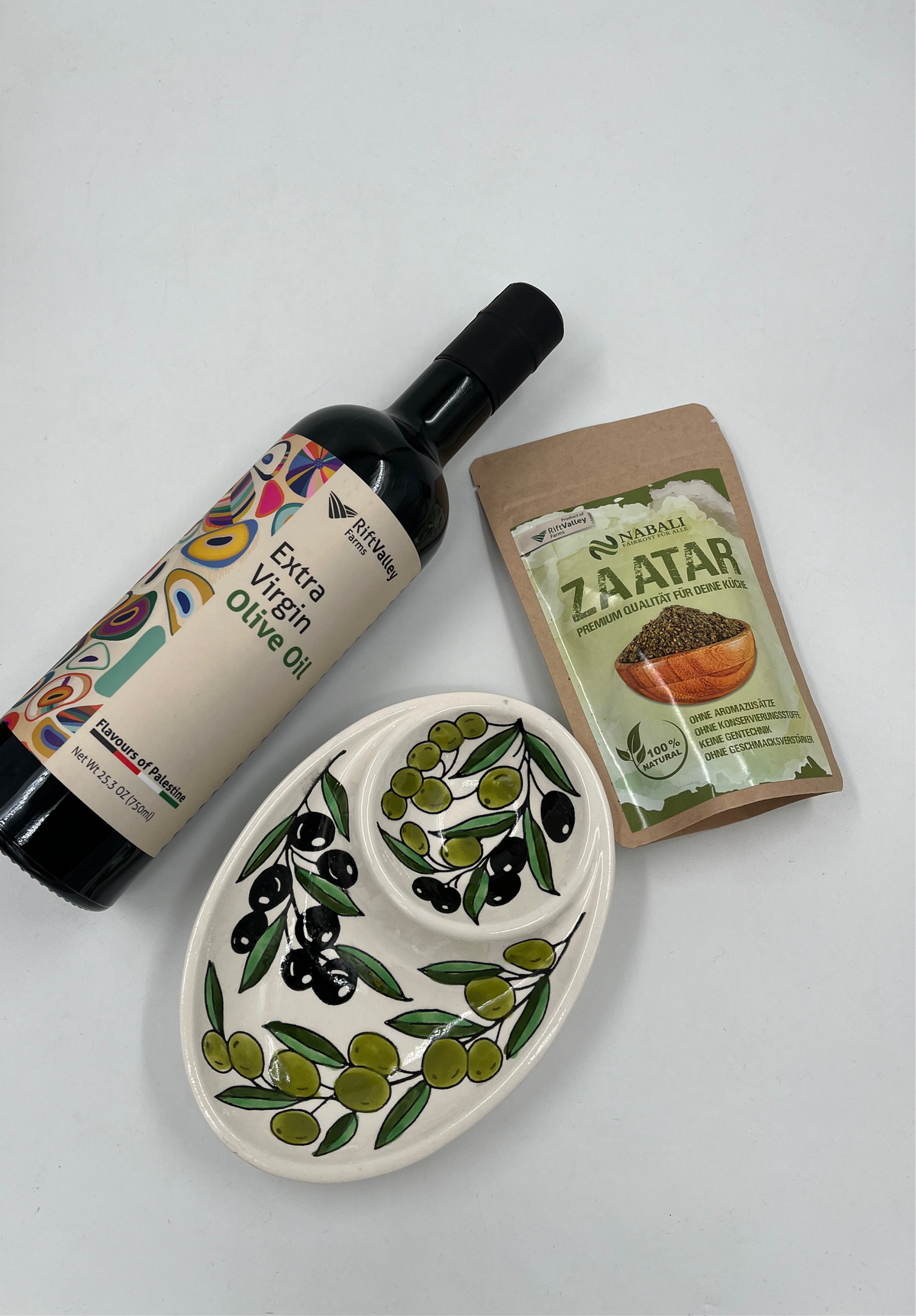 Olivenolie, Zaatar & 2 Sektioners keramik