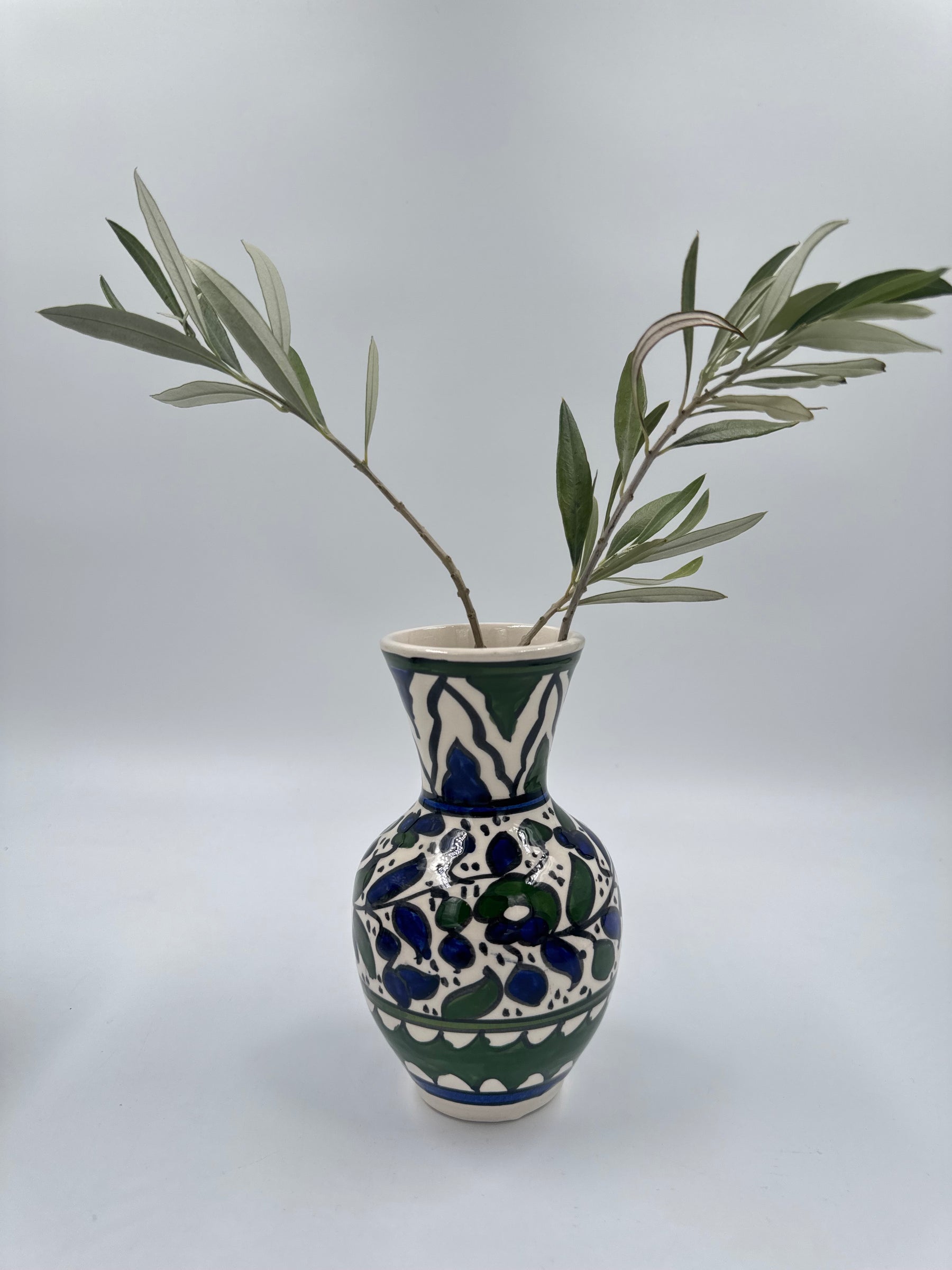 Al Khalil Vase, Dunkelgrün, 18 cm