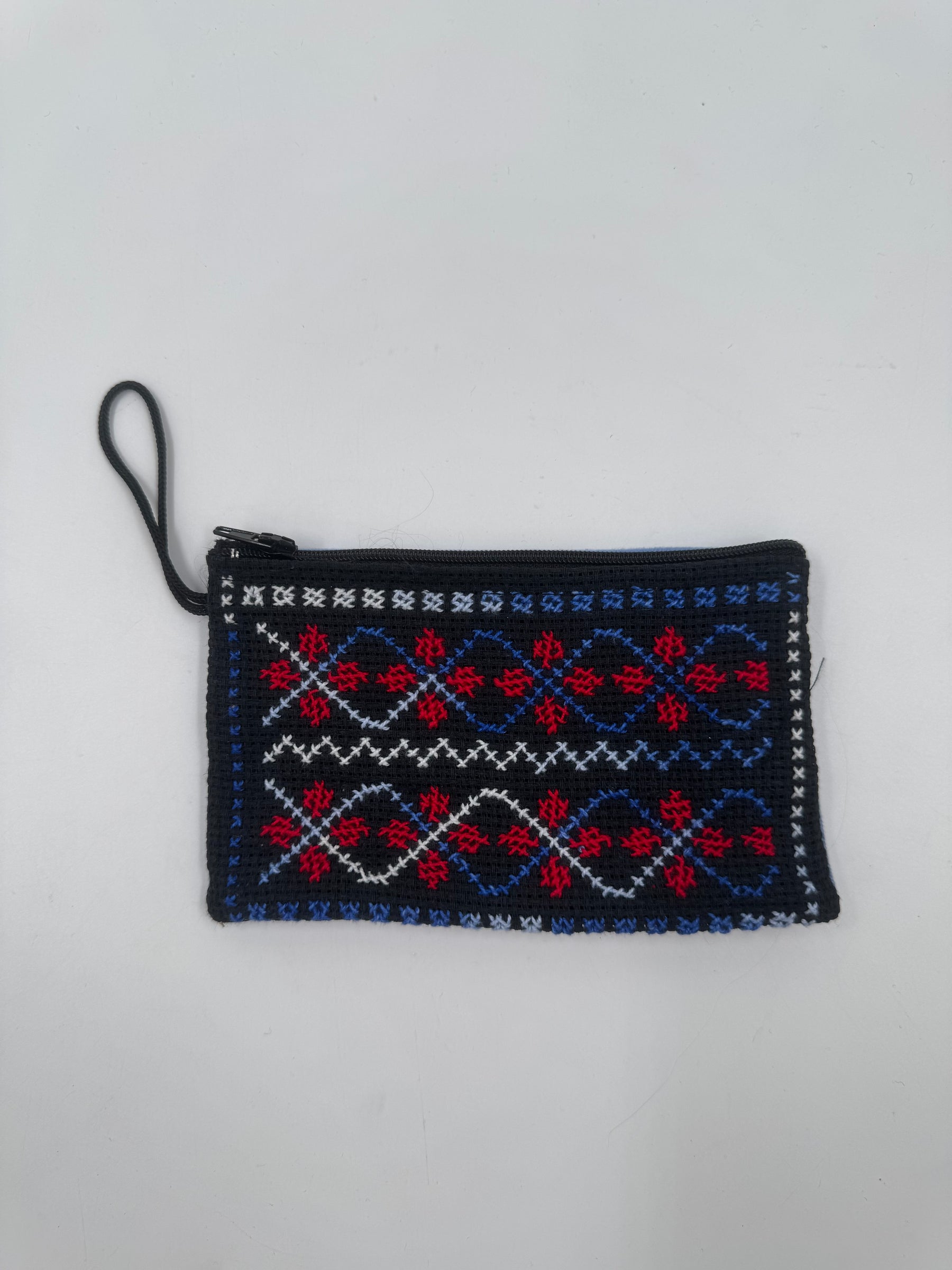 Hand-embroidered wallet with Tatreez 17