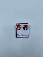 Handmade Al-khalil earrings, red 16 mm