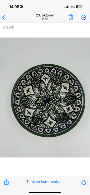 Moroccan bowl 27 cm - Green