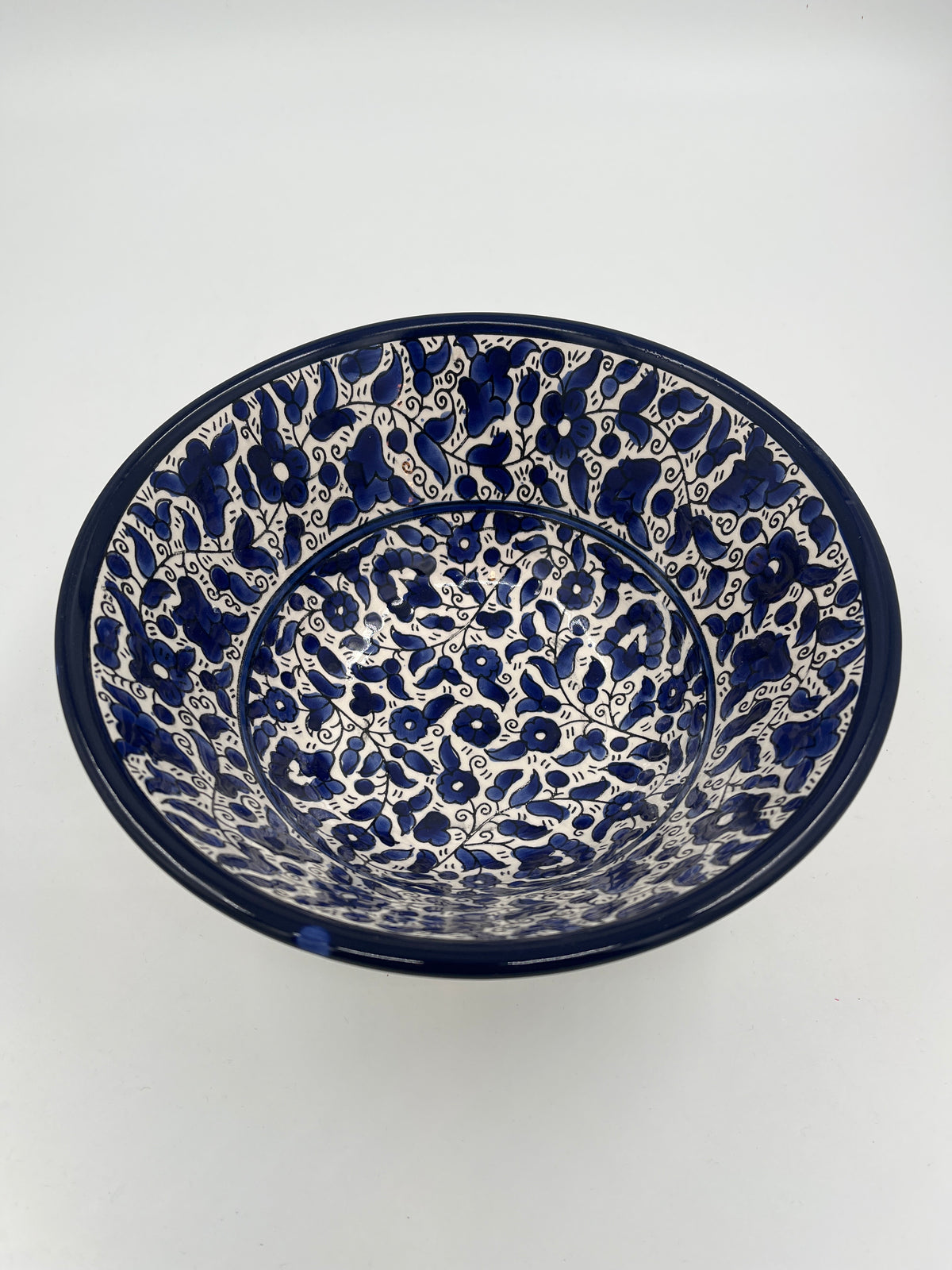 25 cm deep al-khalil royal blue bowl