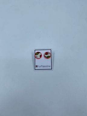 Handmade Al-khalil earrings, red 16 mm