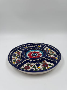 Traditional Palestinian Serving Platter with 5 compartments - 23 cm