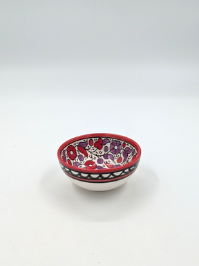 Skål 9 cm - rød/lavendel
