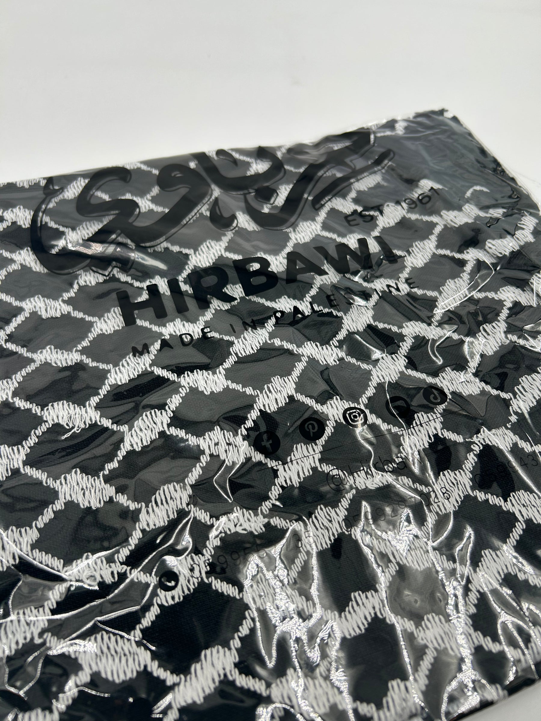 Autentisk Hirbawi kuffiyeh - sort