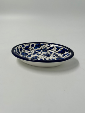 Portasapone con fori - blu reale/bianco