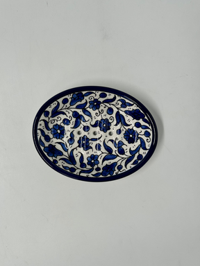Portasapone con fori - blu reale/bianco