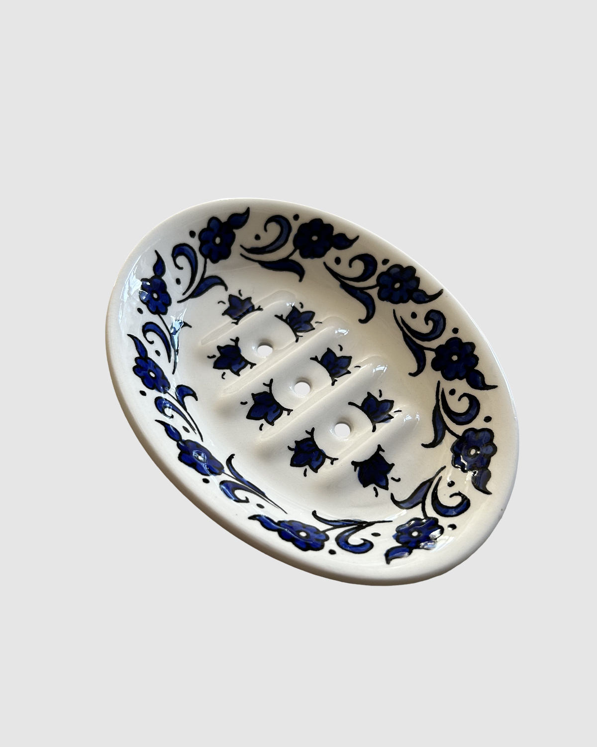 Soap Dispenser Blue Flower