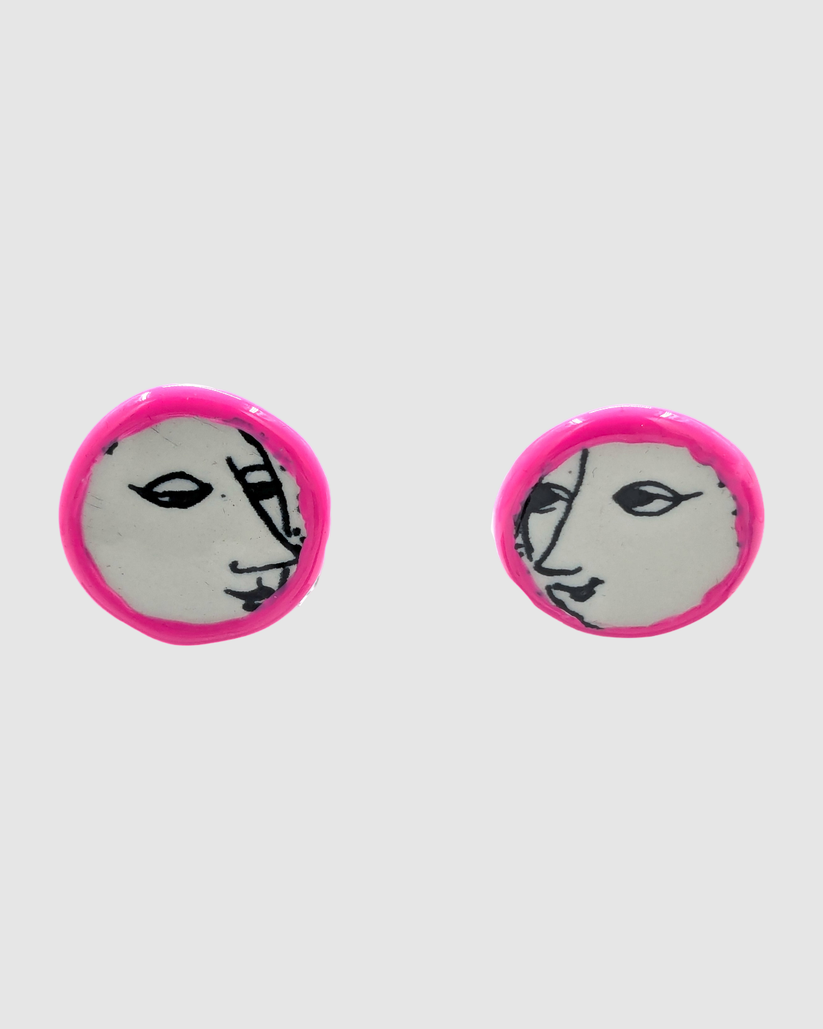 Handmade earrings made of Palestinian ceramics - F
