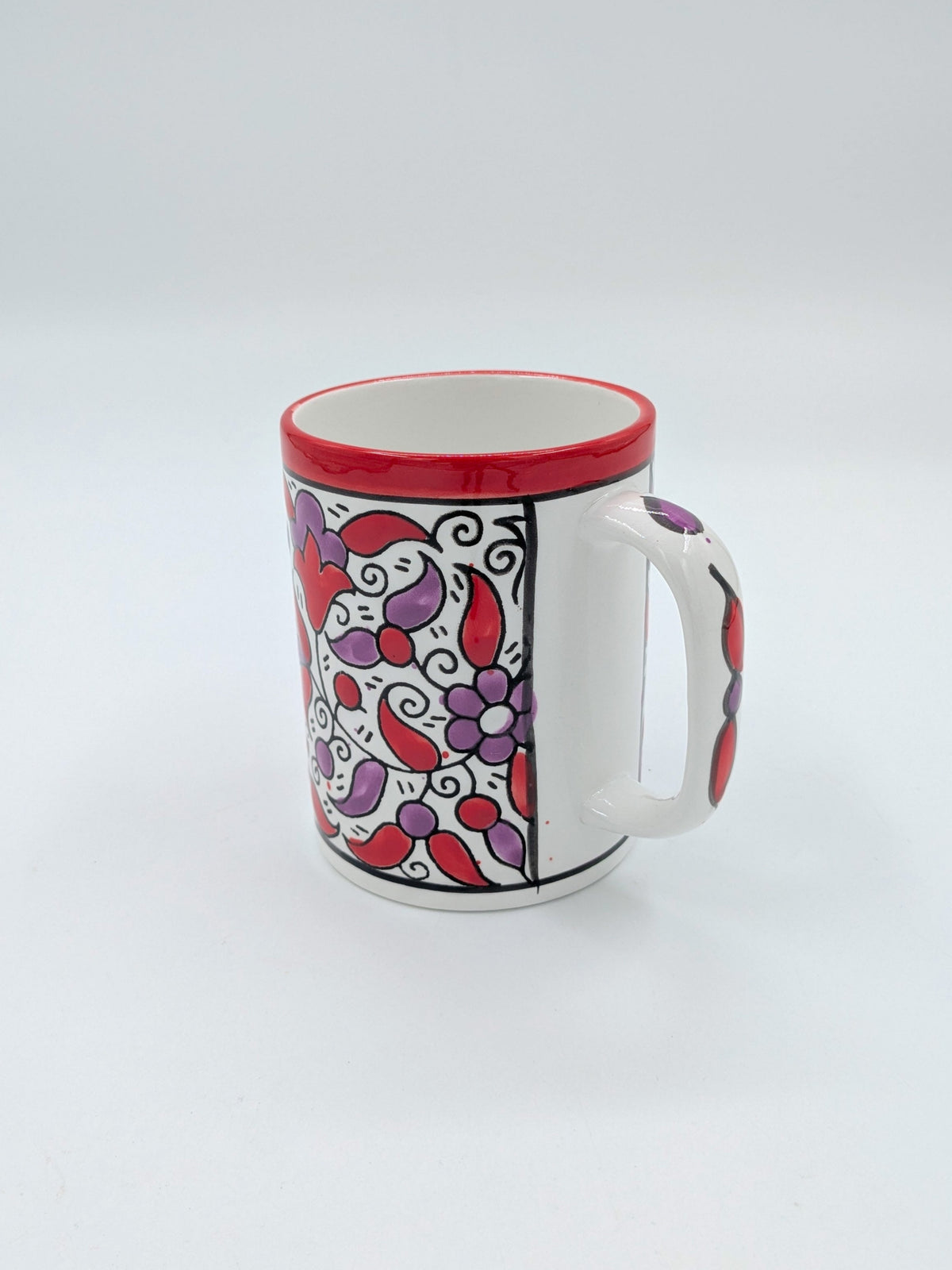 Mug - red/lavender