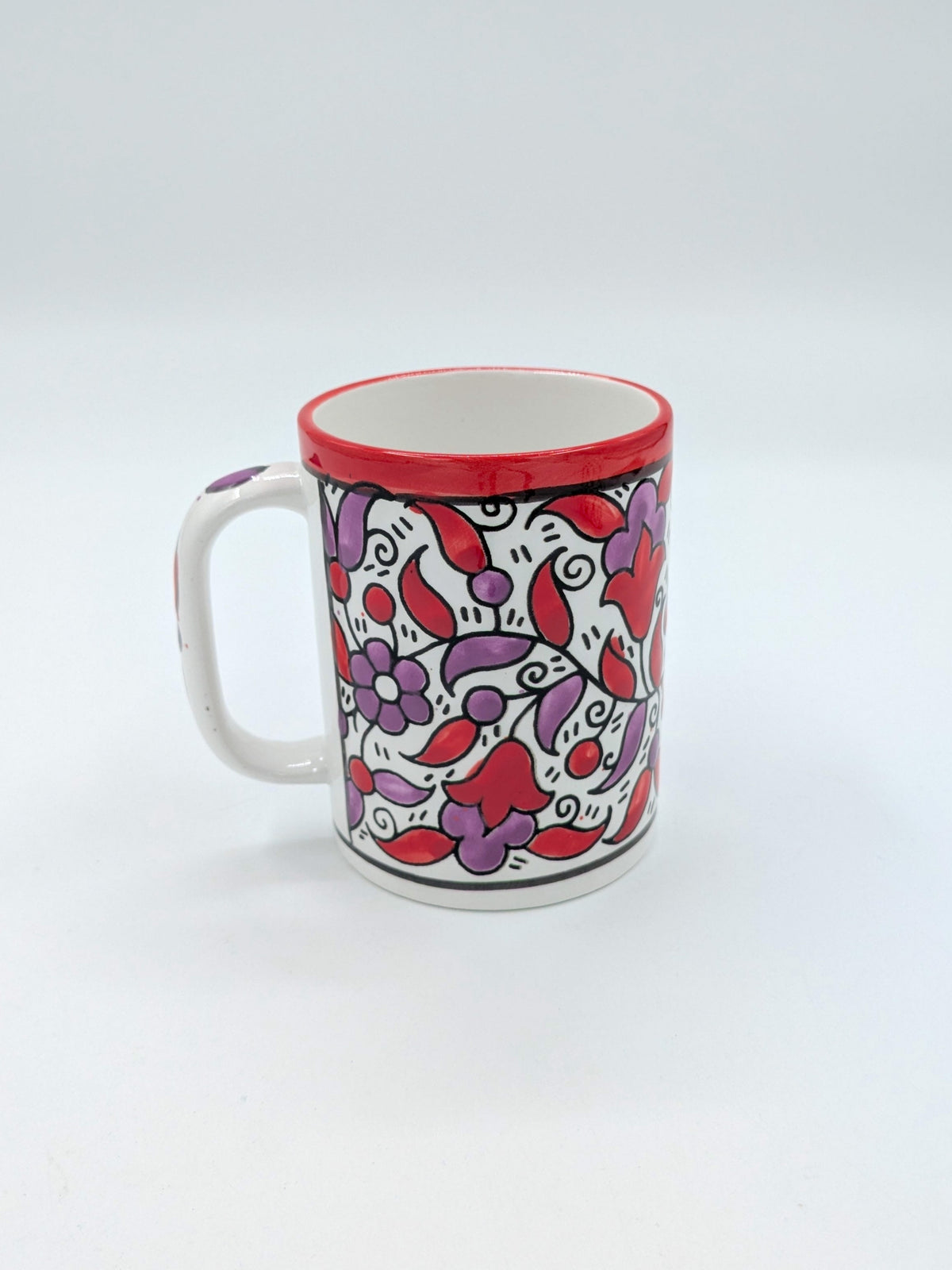 Mug - red/lavender