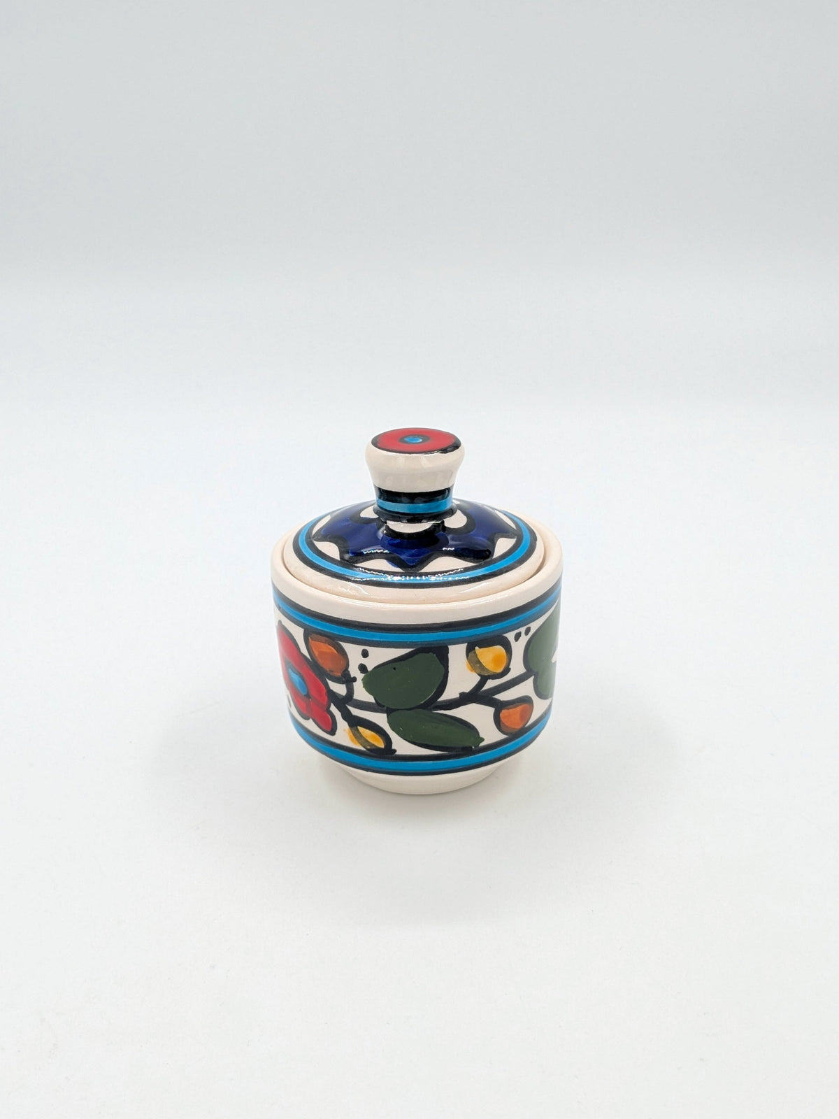 Jar with lid - multi-coloured