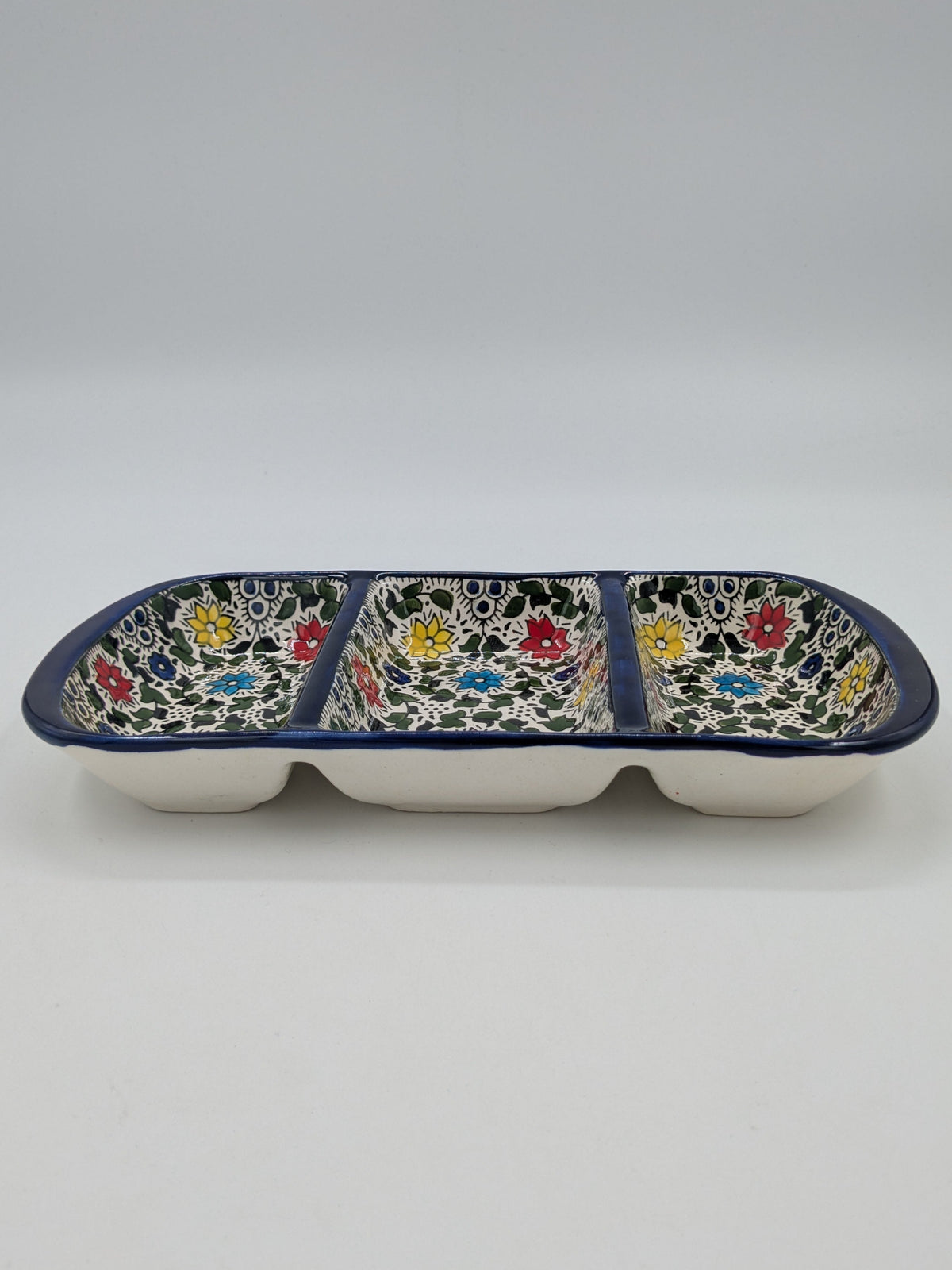 Tapas bowl with 3 compartments - ramallah multicolored