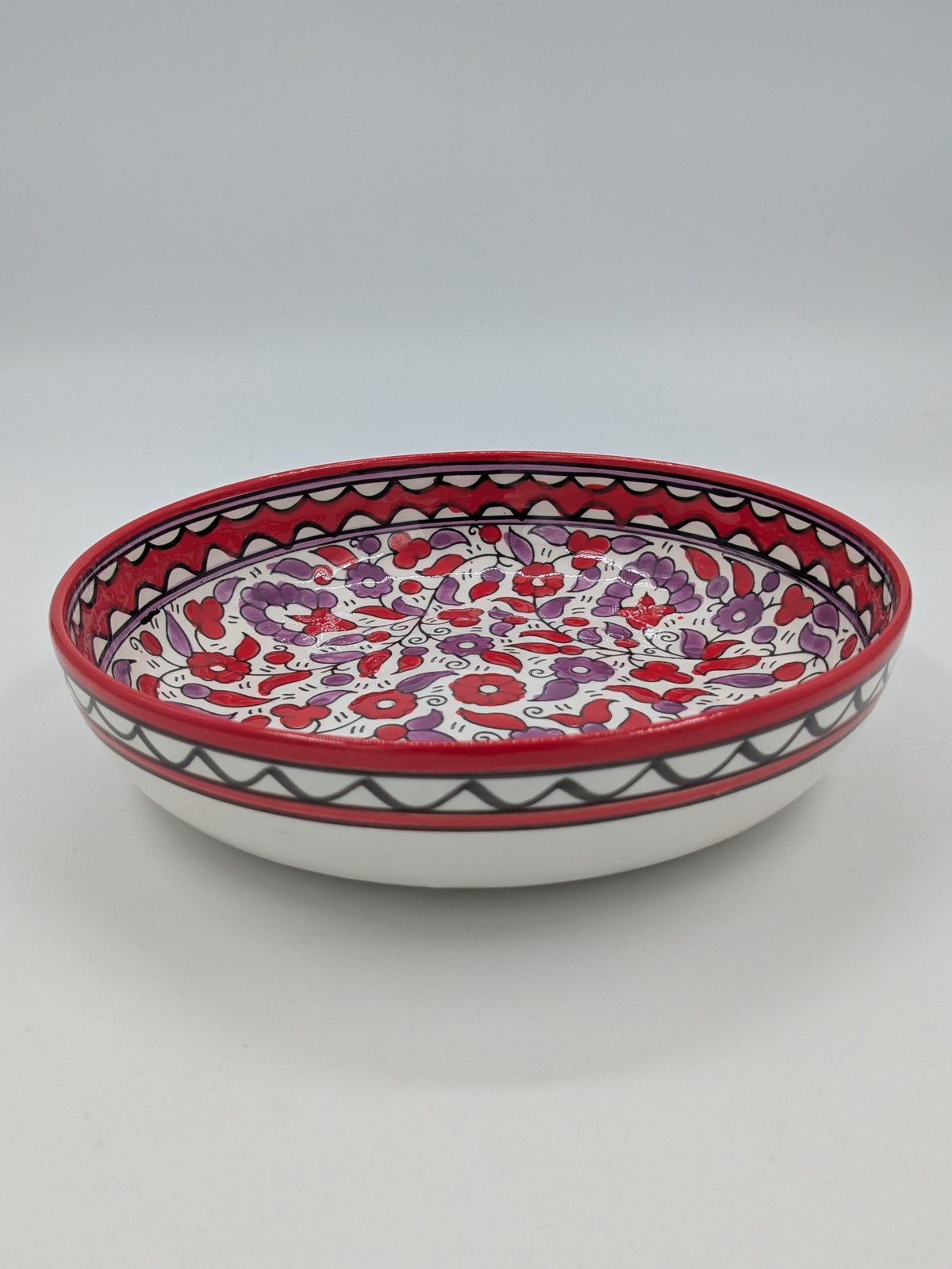 Serving dish 23 cm - red/lavender
