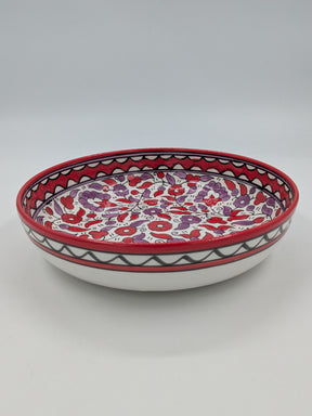 Serverings fad 23 cm - rød/lavendel