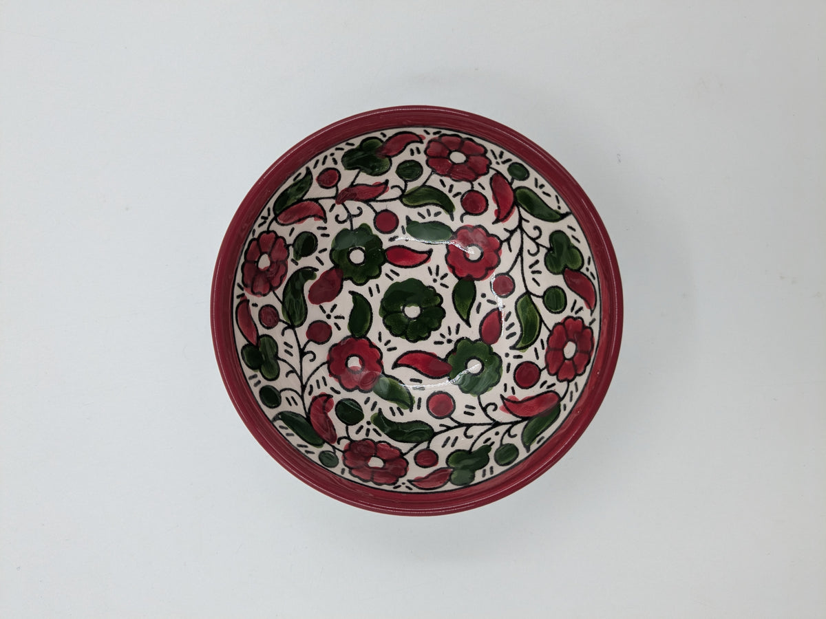 Bowl 12 cm - bordeaux/green