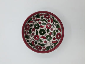 Skål 12 cm - bordeaux/grøn
