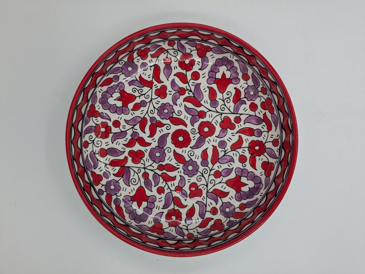 Serving dish 23 cm - red/lavender