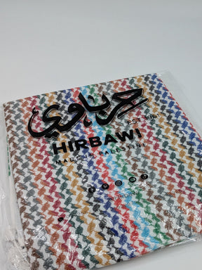 Autentica kuffiyeh Hirbawi - bianca/multicolore