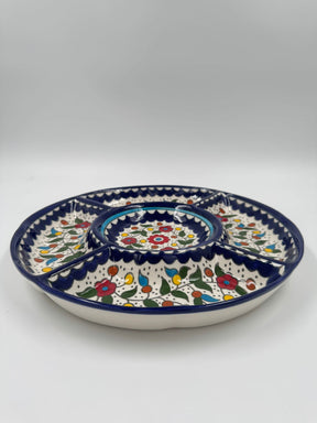 Traditionel Palæstinensisk Serveringsfad med 5 rum - 30 cm