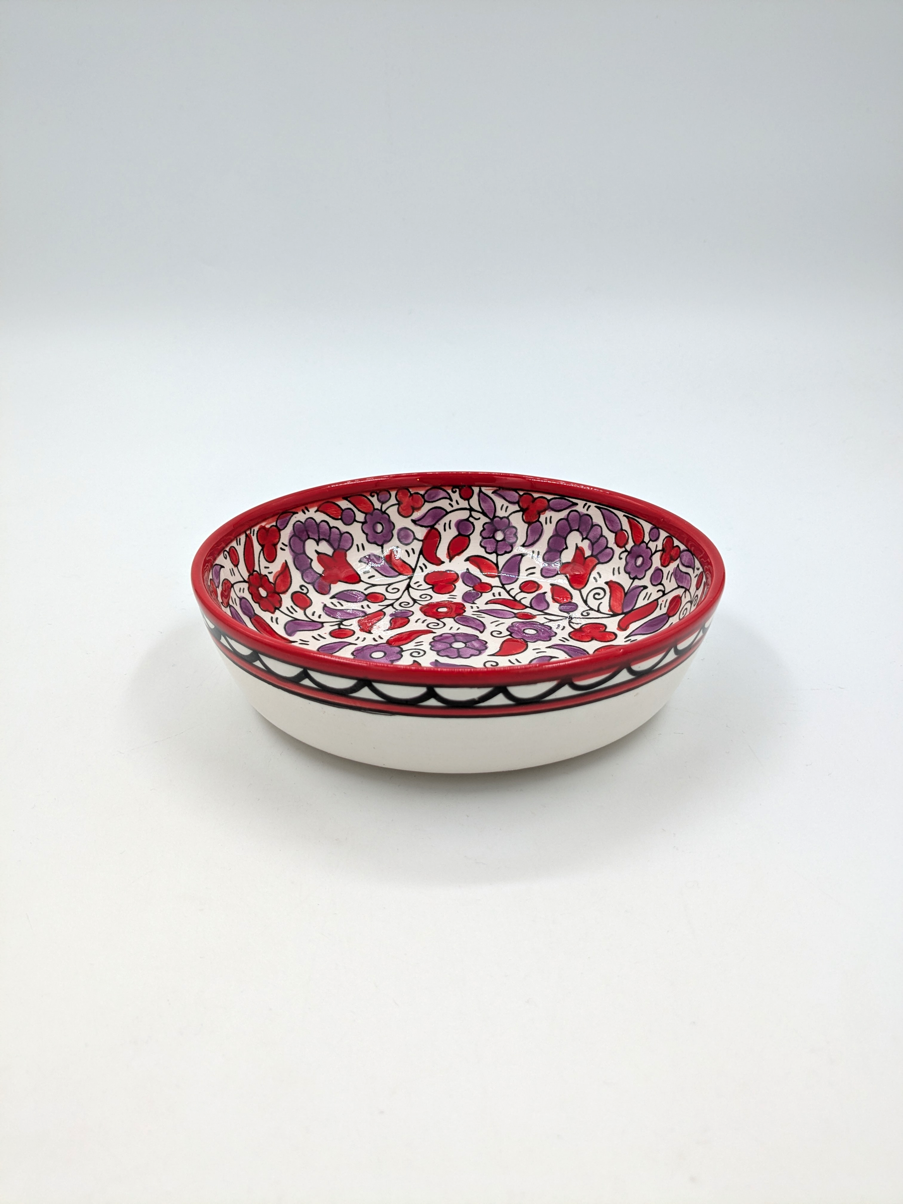 Tapaskom 11 cm - Rood/lavendel