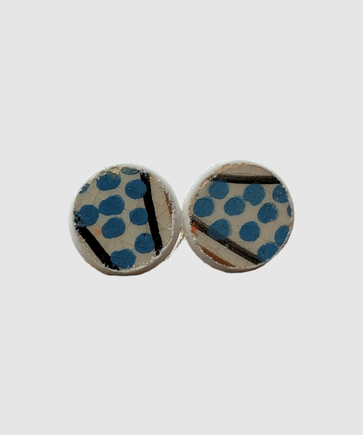 Orecchini fatti a mano in ceramica palestinese - M