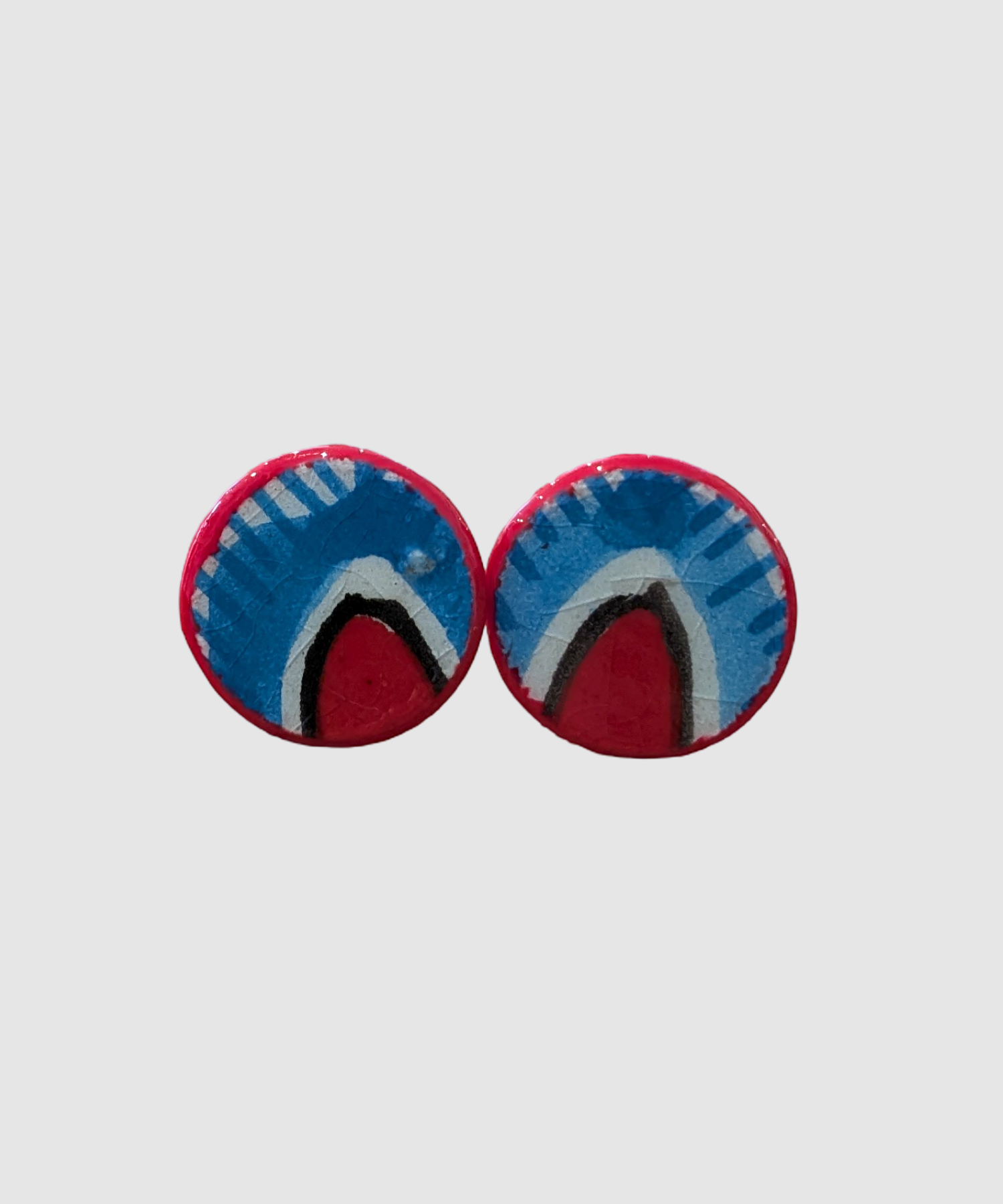 Boucles d'oreilles artisanales en céramique palestinienne-3