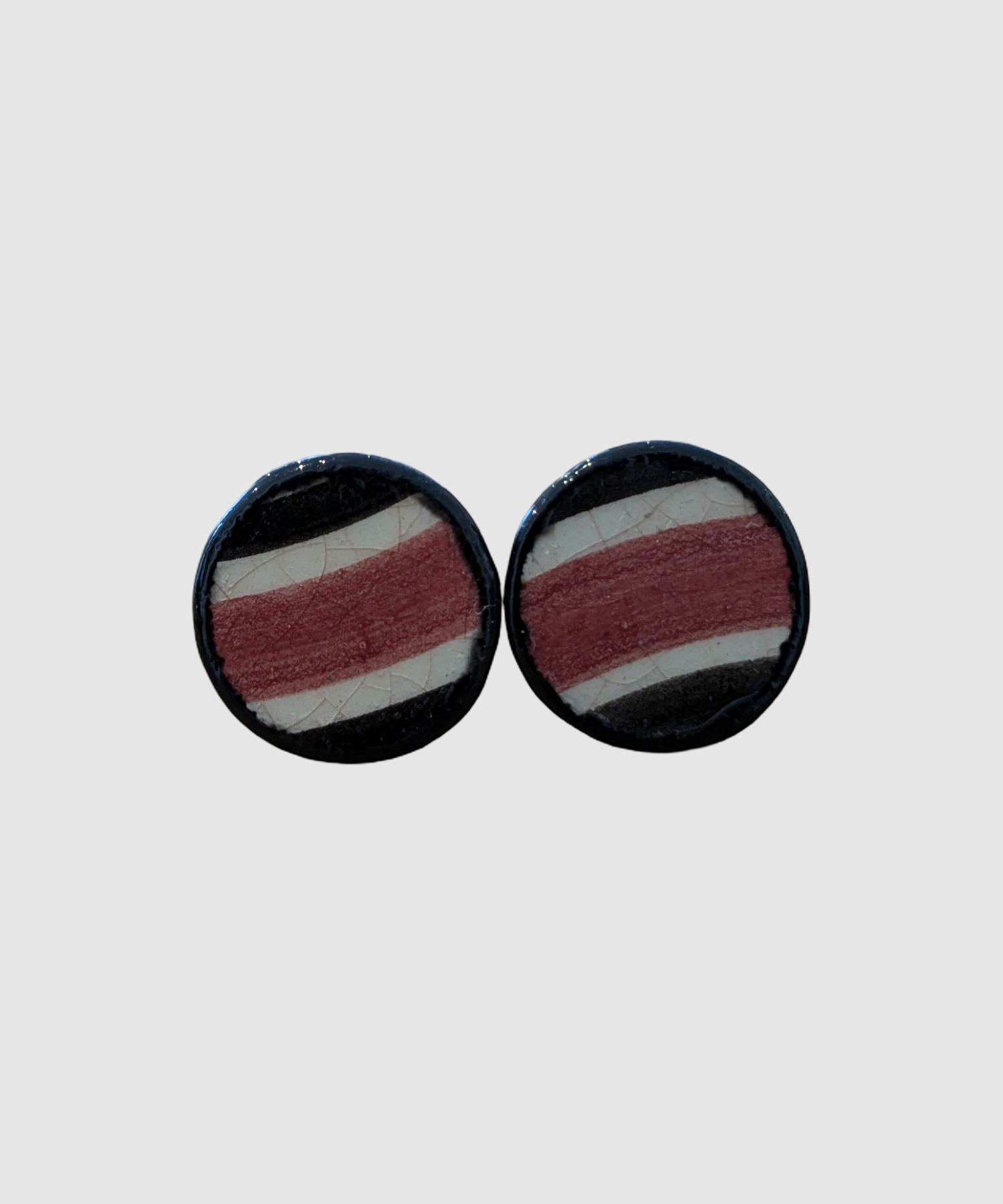 Handmade earrings made of Palestinian ceramics - Å